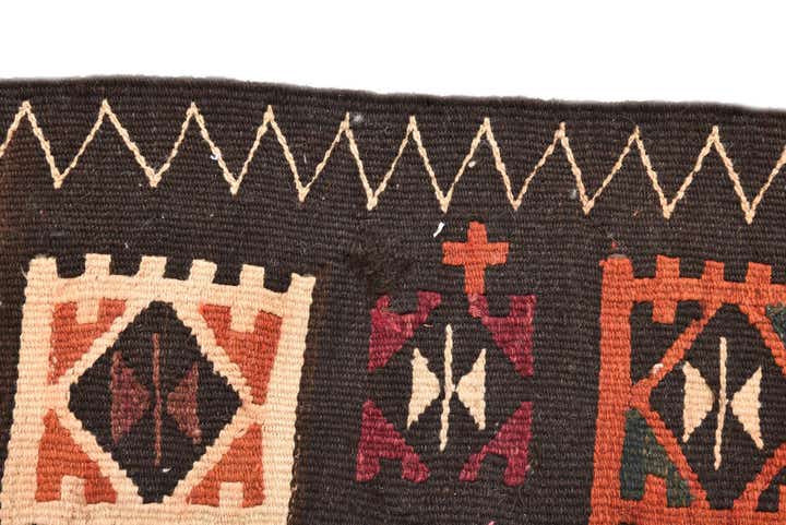 3' 3 x 10' 2 Hand Woven Kilim Fars Wool Runner Rug
