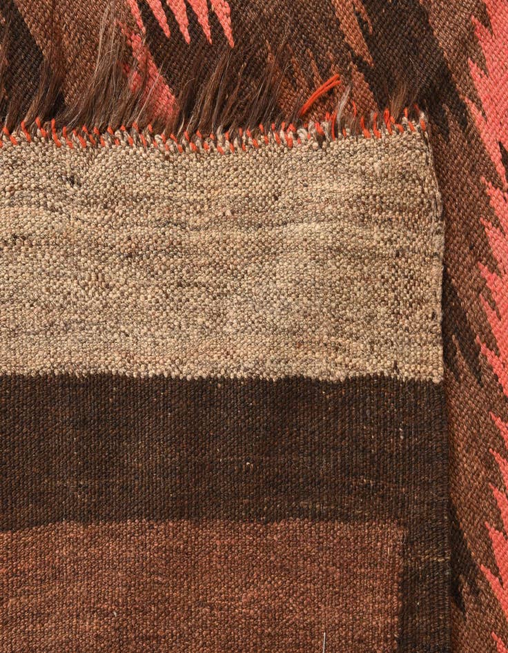 Detail image of 4' 5 x 12' 1  Hand Woven Kilim Fars Wool Runner Rug