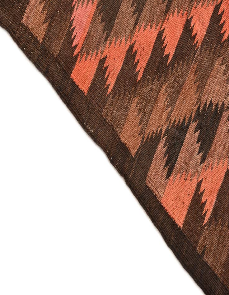 Detail image of 4' 5 x 12' 1  Hand Woven Kilim Fars Wool Runner Rug