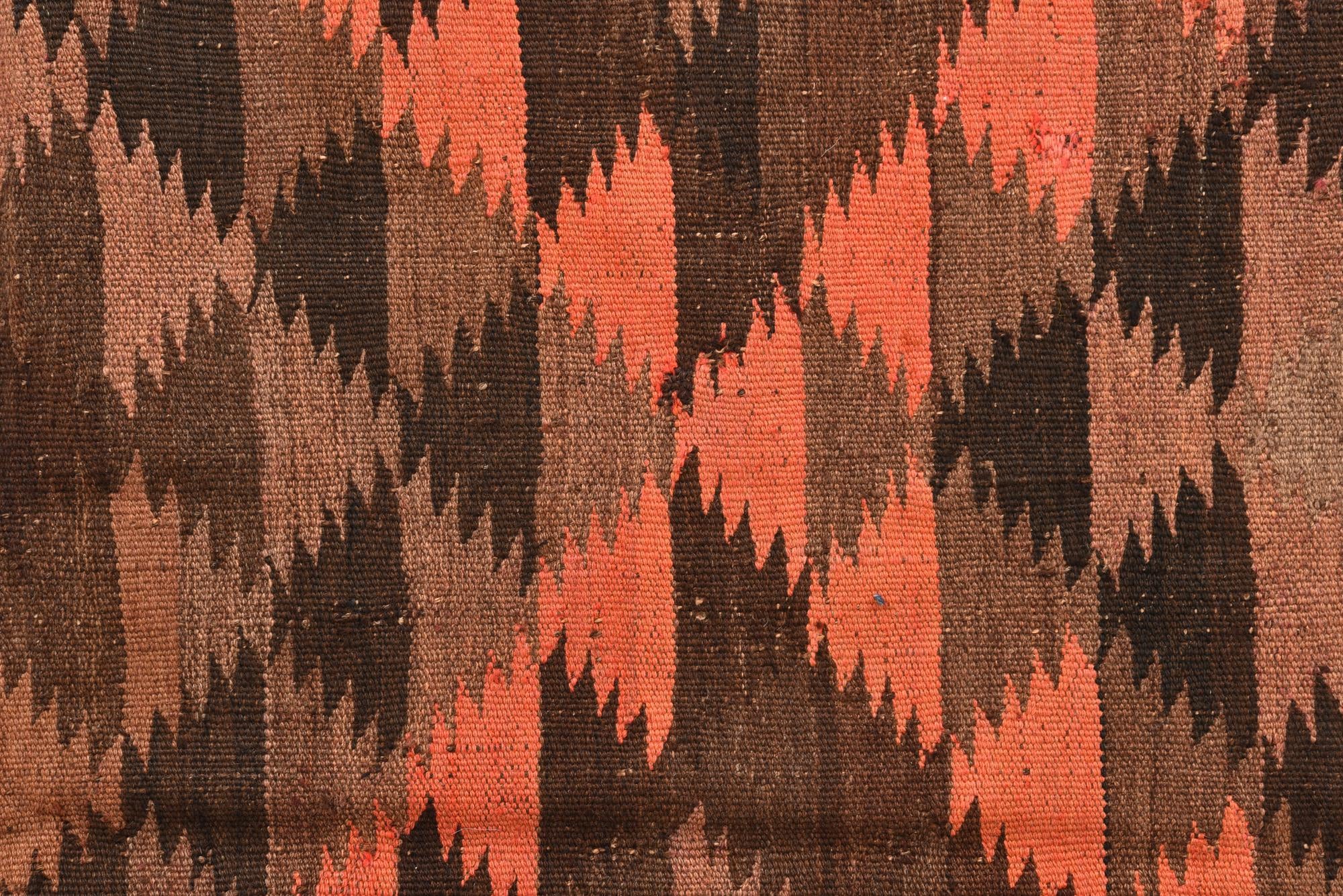 4' 5 x 12' 1 Hand Woven Kilim Fars Wool Runner Rug