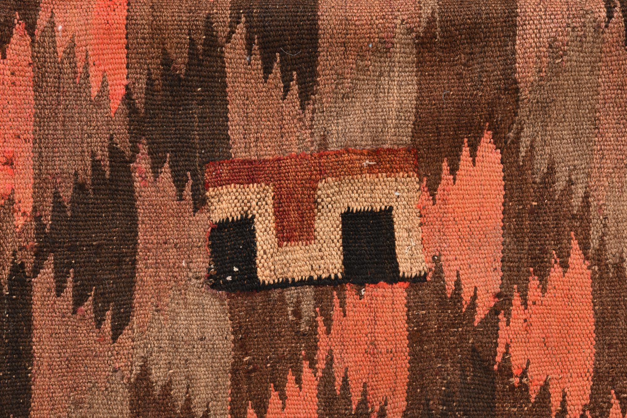 4' 5 x 12' 1 Hand Woven Kilim Fars Wool Runner Rug