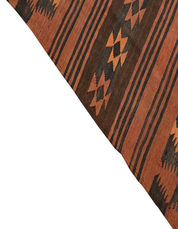 Detail image of 4' 6 x 13' 1  Hand Woven Kilim Fars Wool Runner Rug