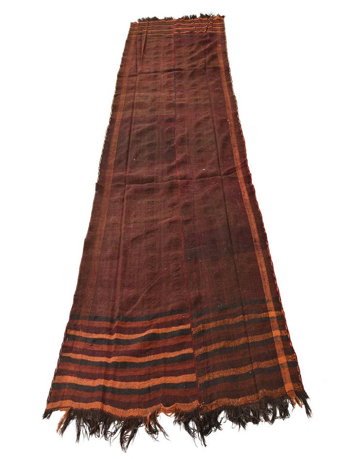 Detail image of 4' 5 x 11' 5  Hand Woven Kilim Fars Wool Runner Rug