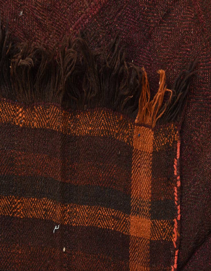 Detail image of 4' 5 x 11' 5  Hand Woven Kilim Fars Wool Runner Rug