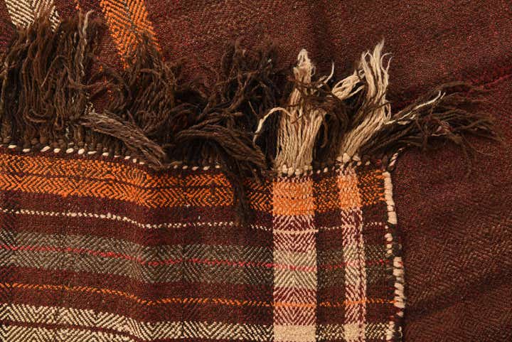 4' 8 x 10' 7 Hand Woven Kilim Fars Wool Runner Rug