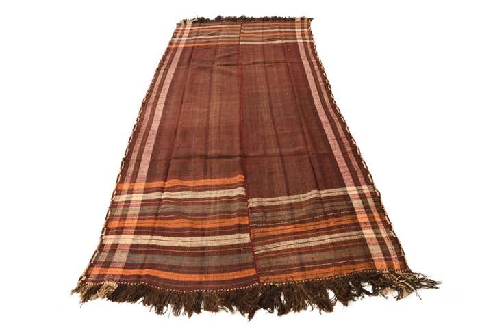 4' 8 x 10' 7 Hand Woven Kilim Fars Wool Runner Rug