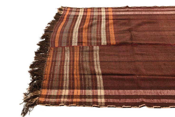 Detail image of 4' 8 x 10' 7 Hand Woven Kilim Fars Wool Runner Rug