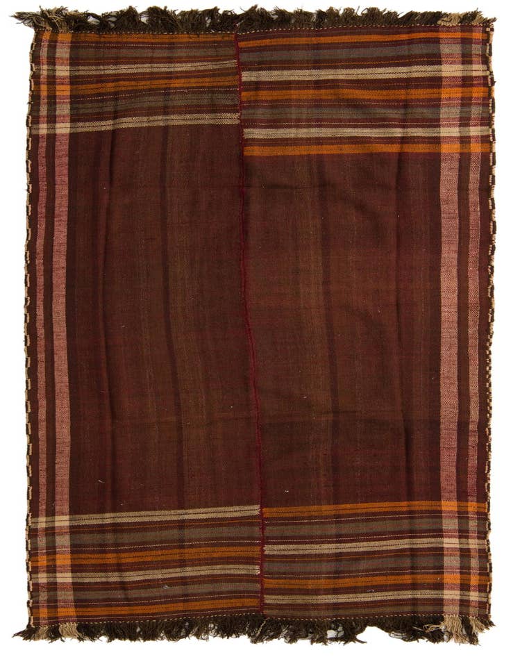 Detail image of 4' 8 x 10' 7 Hand Woven Kilim Fars Wool Runner Rug