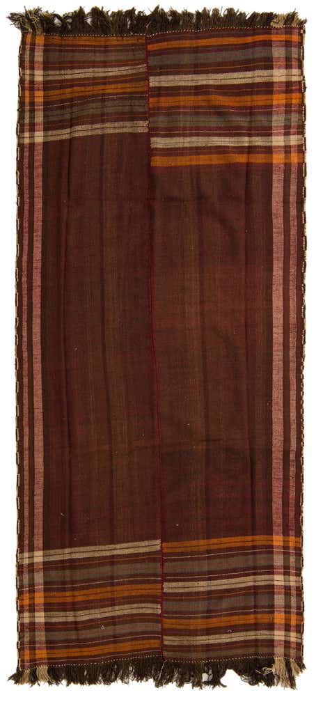 4' 8 x 10' 7 Hand Woven Kilim Fars Wool Runner Rug