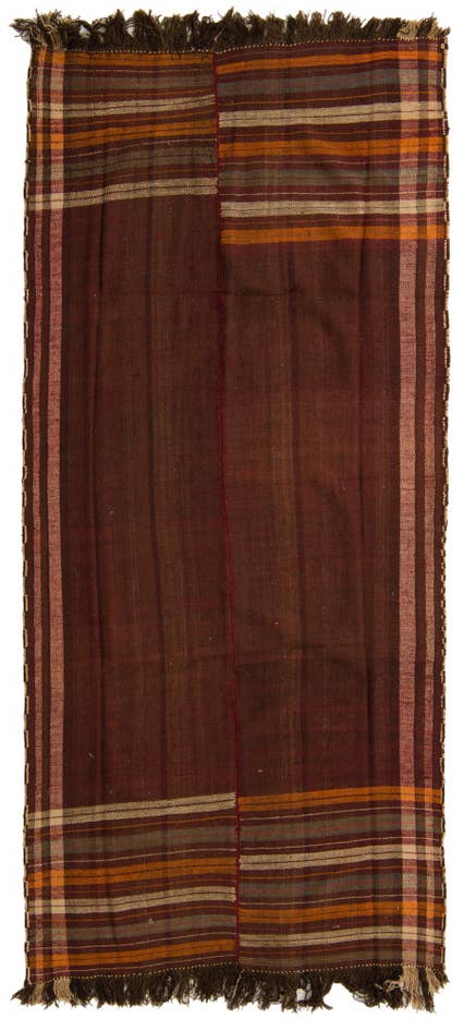Detail image of 4' 8 x 10' 7 Hand Woven Kilim Fars Wool Runner Rug
