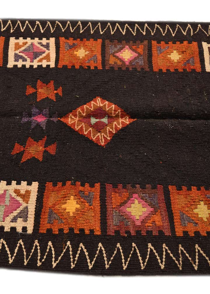 3' 2 x 10' 4 Hand Woven Kilim Fars Wool Runner Rug