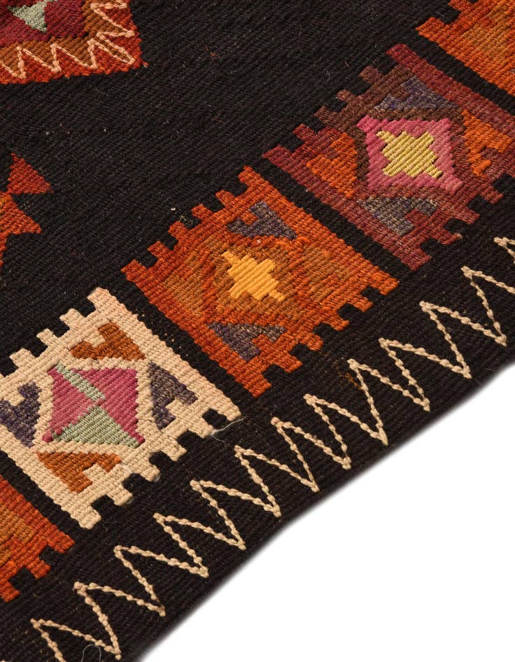 Detail image of 3' 2 x 10' 4  Hand Woven Kilim Fars Wool Runner Rug