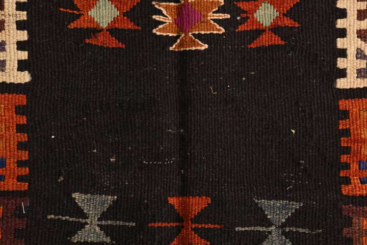 95cm x 315cm Hand Woven Kilim Fars Wool Runner Rug