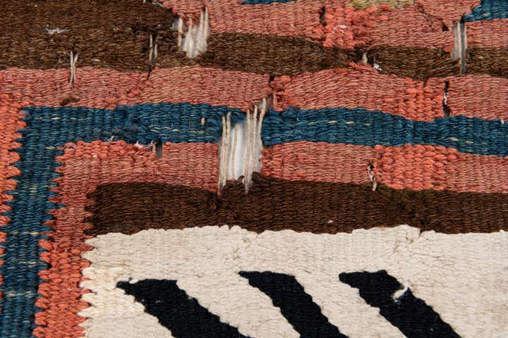 4' 9 x 10' 6 Hand Woven Kilim Fars Wool Runner Rug