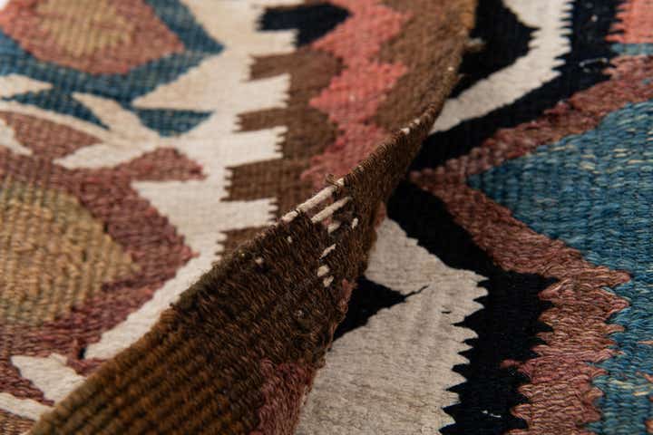4' 9 x 10' 6 Hand Woven Kilim Fars Wool Runner Rug