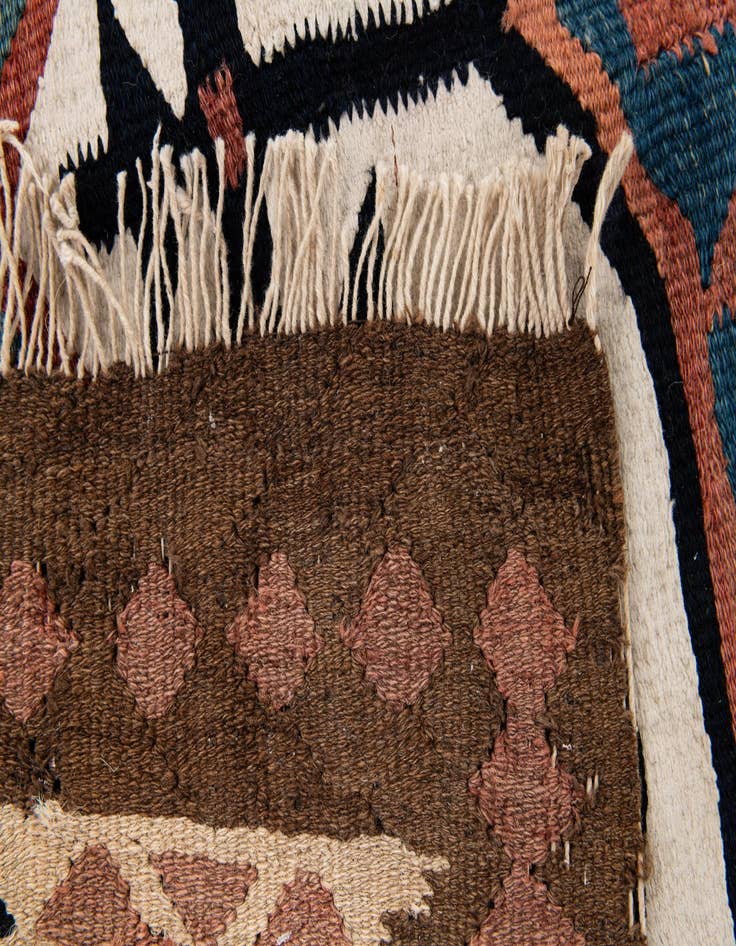 Detail image of 4' 9 x 10' 6  Hand Woven Kilim Fars Wool Runner Rug