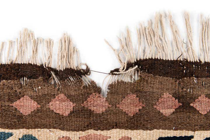 4' 9 x 10' 6 Hand Woven Kilim Fars Wool Runner Rug