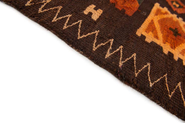 Detail image of 100cm x 380cm Hand Woven Kilim Fars Wool Runner Rug
