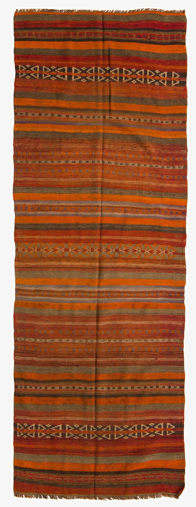 3' 5 x 9' 10  Hand Woven Kilim Fars Wool Runner Rug