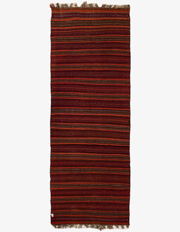 4' x 11' 7 Hand Woven Kilim Fars Wool Runner Rug