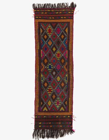 2' 2 x 6' 9 Hand Knotted Kilim Fars Persian Wool Runner Rug