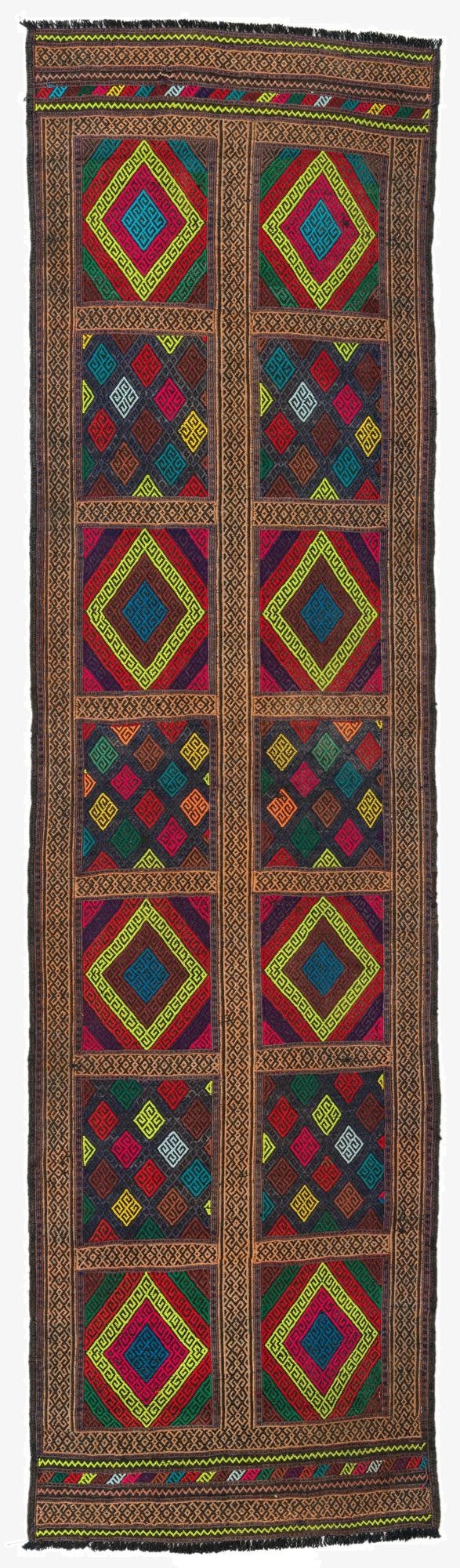 2' 5 x 8' 10  Hand Knotted Kilim Fars Persian Wool Runner Rug