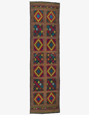 2' 5 x 8' 10 Hand Knotted Kilim Fars Persian Wool Runner Rug