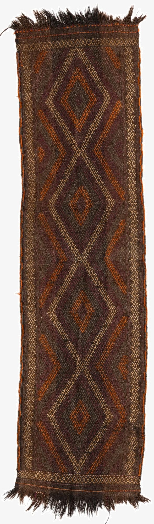 2' 2 x 8'  Hand Knotted Kilim Fars Persian Wool Runner Rug