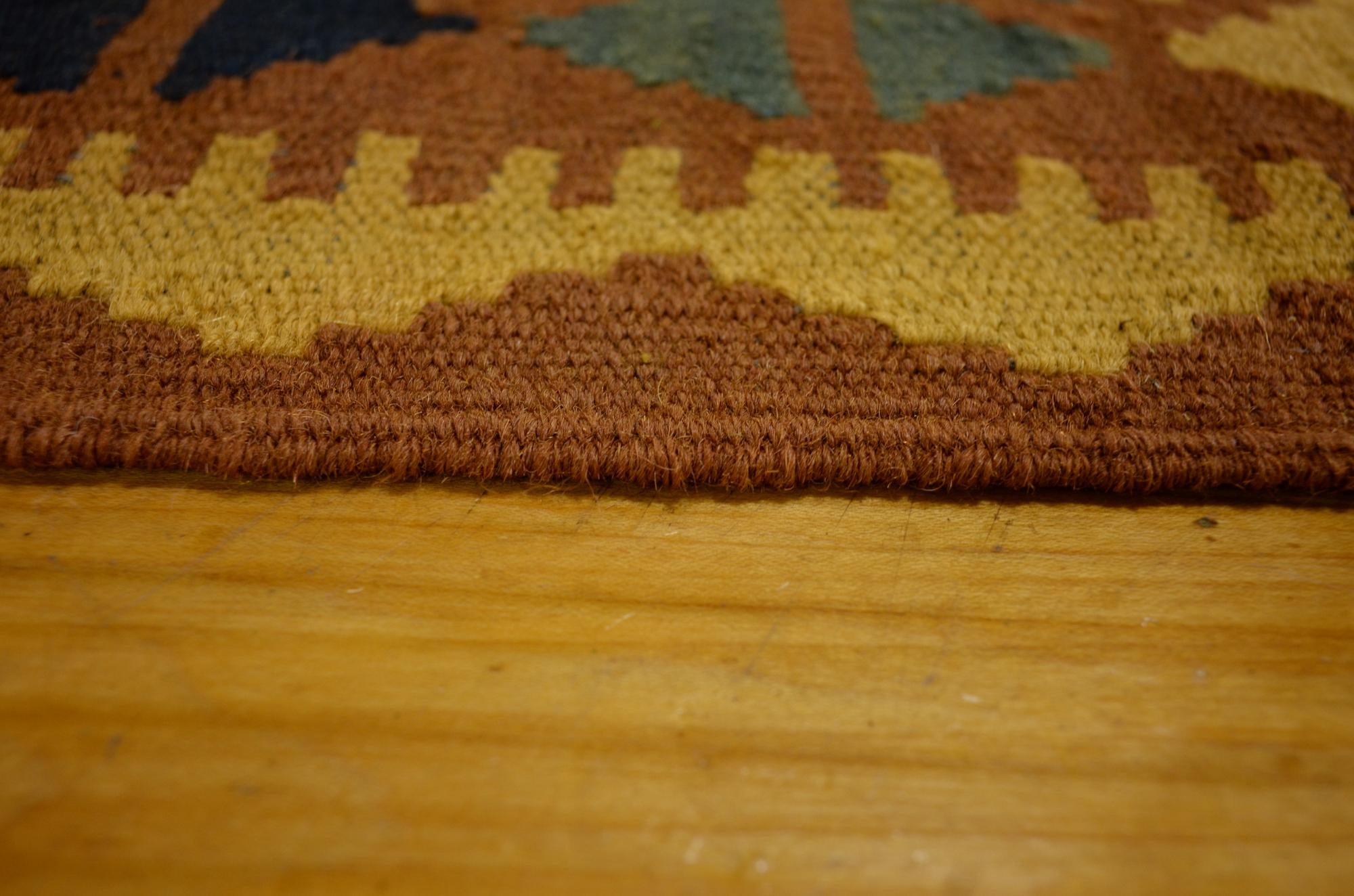 3' 5 x 6' 8 Hand Woven Kilim Maymana Wool Runner Rug
