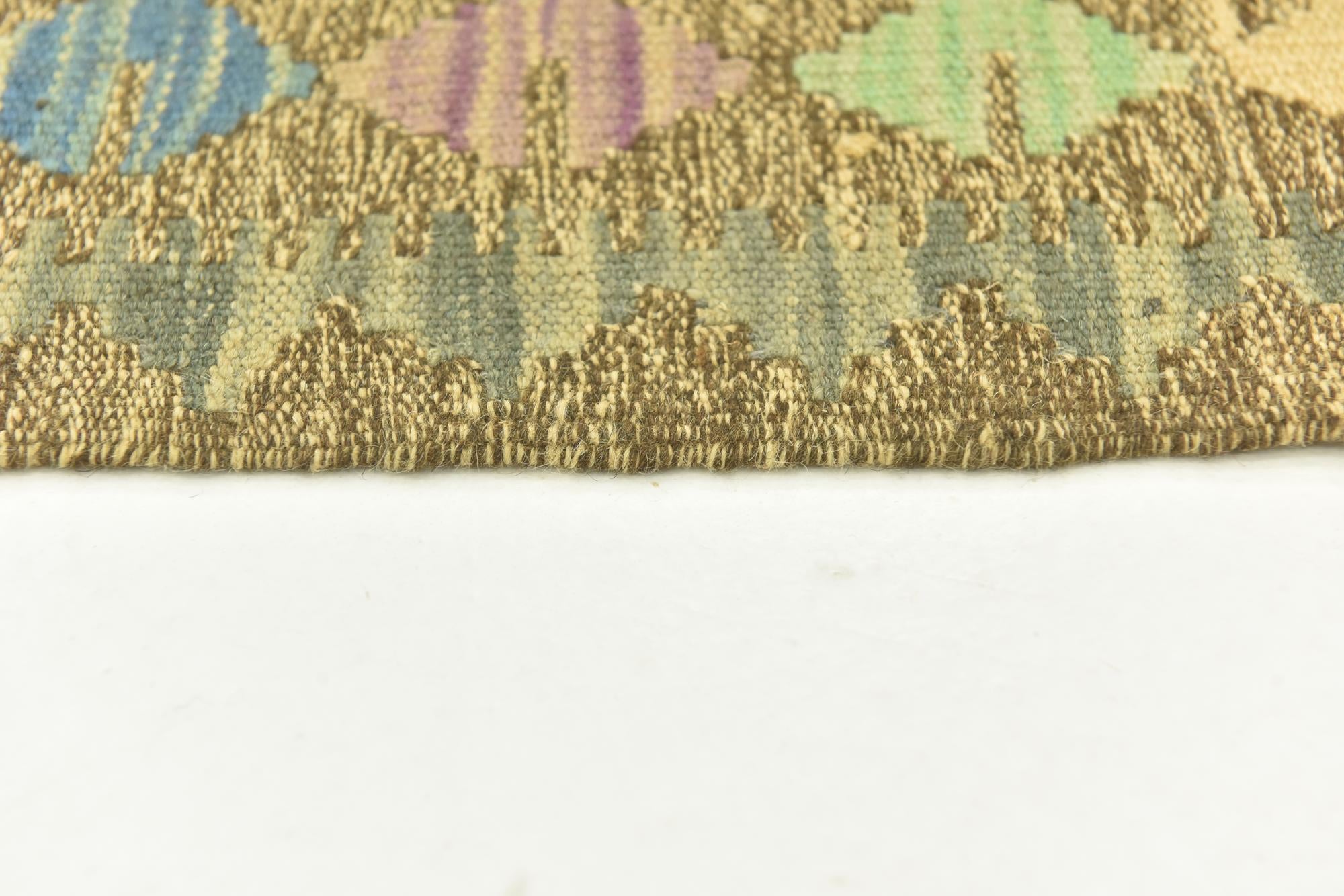 95cm x 195cm Tejido a mano Kilim Maymana Alfombra Lana Pasillera