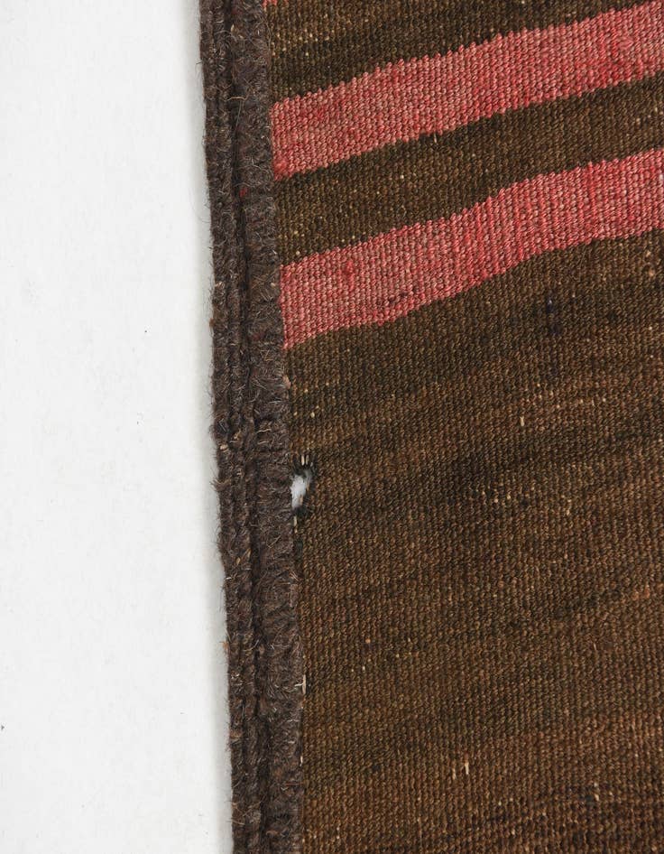 Detail image of 2' 6 x 9' 10  Hand Woven Kilim Maymana Wool Runner Rug