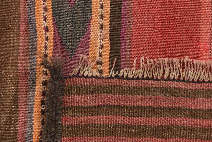 2' 6 x 9' 10 Hand Woven Kilim Maymana Wool Runner Rug