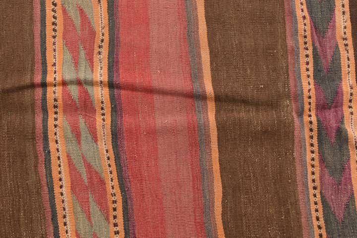 2' 6 x 9' 10 Hand Woven Kilim Maymana Wool Runner Rug