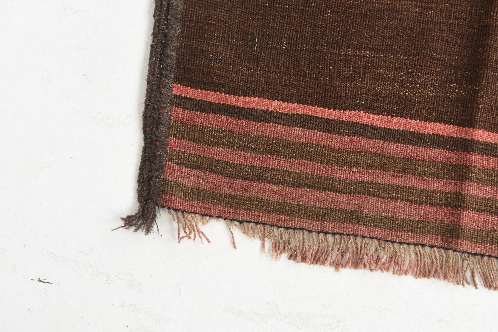 75cm x 300cm Hand Woven Kilim Maymana Wool Runner Rug