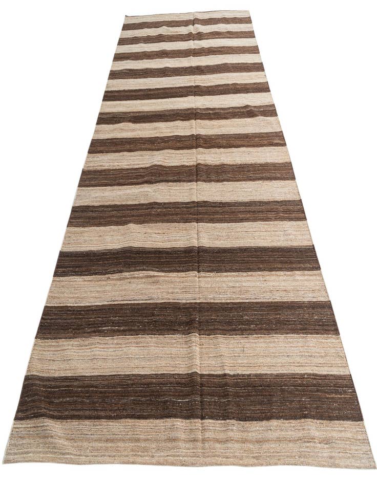 Detail image of 6' 6 x 12'  Hand Woven Kilim Modern Wool Runner Rug