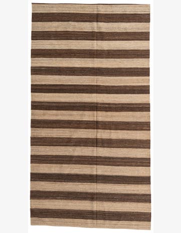 6' 6 x 12' Hand Woven Kilim Modern Wool Runner Rug