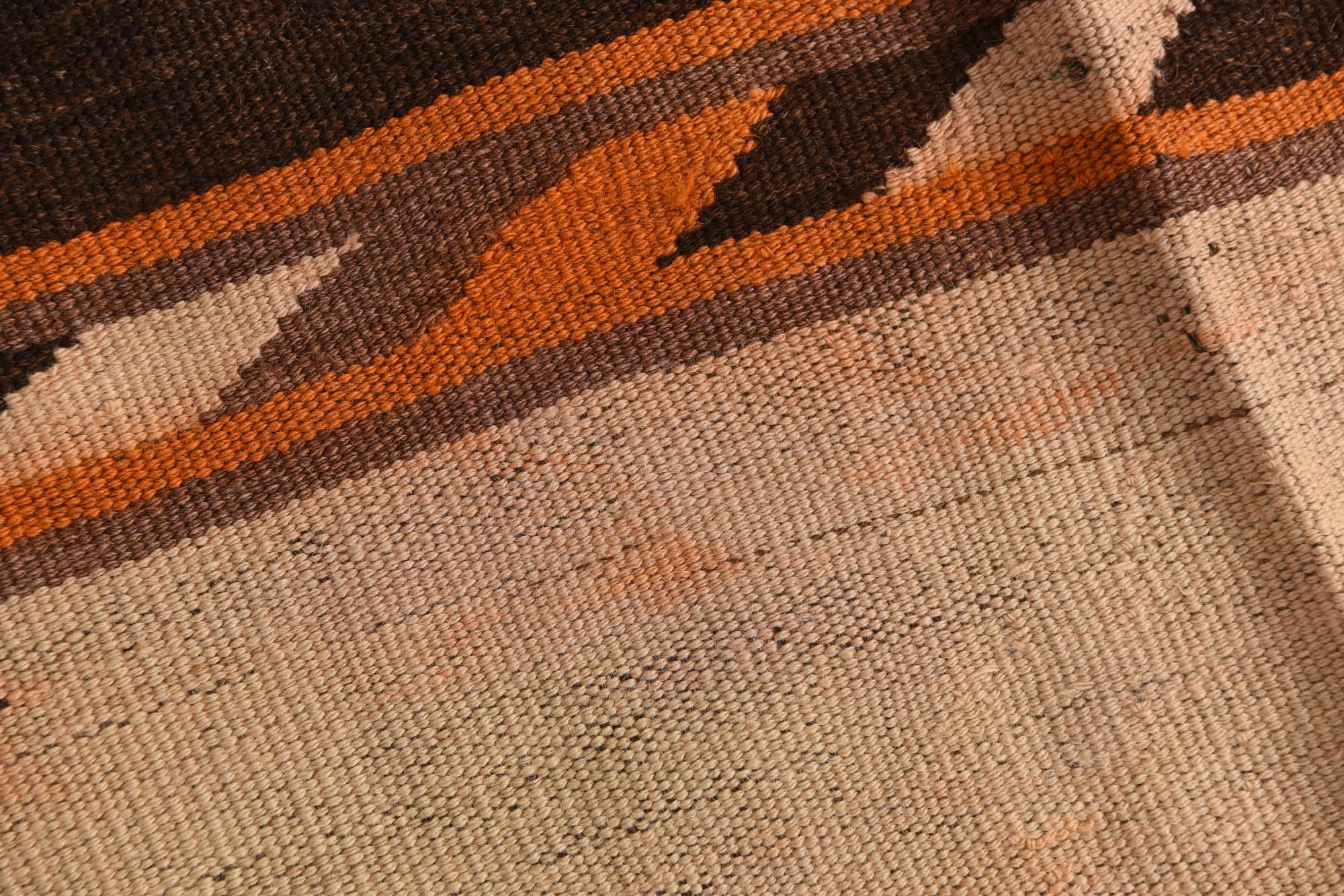 4' 7 x 13' 1 Hand Woven Kilim Modern Wool Runner Rug