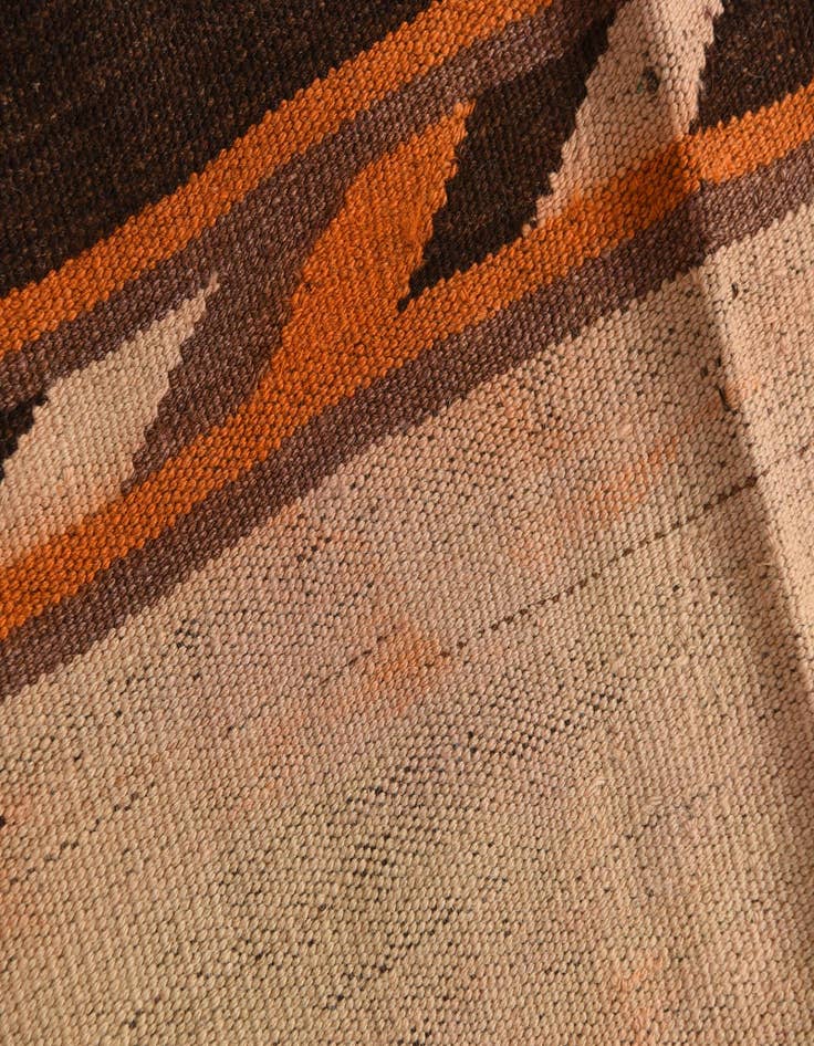 Detail image of 4' 7 x 13' 1  Hand Woven Kilim Modern Wool Runner Rug