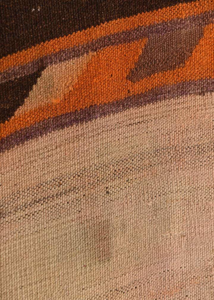4' 7 x 13' 1 Hand Woven Kilim Modern Wool Runner Rug