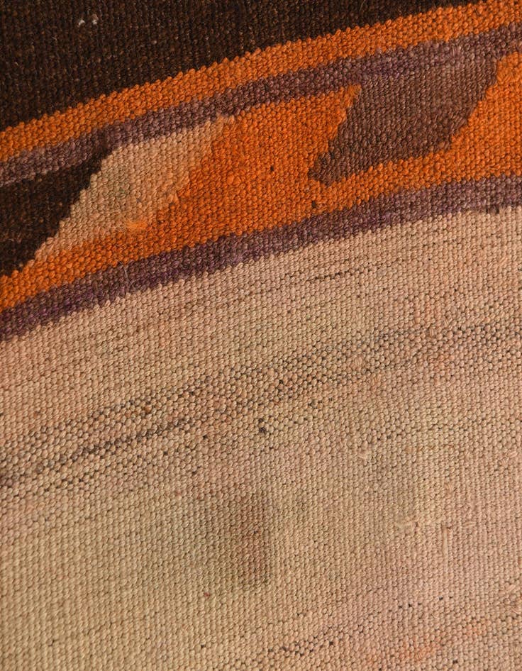 Detail image of 4' 7 x 13' 1  Hand Woven Kilim Modern Wool Runner Rug