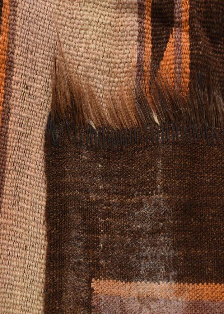 4' 7 x 13' 1 Hand Woven Kilim Modern Wool Runner Rug