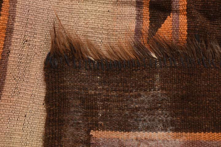4' 7 x 13' 1 Hand Woven Kilim Modern Wool Runner Rug