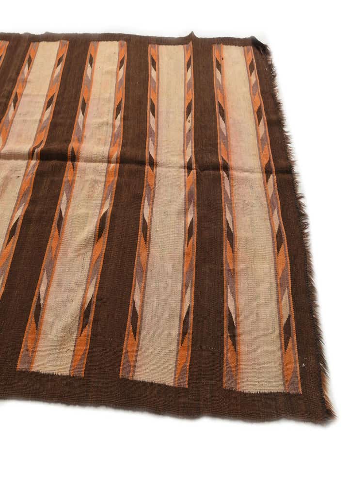 4' 7 x 13' 1 Hand Woven Kilim Modern Wool Runner Rug