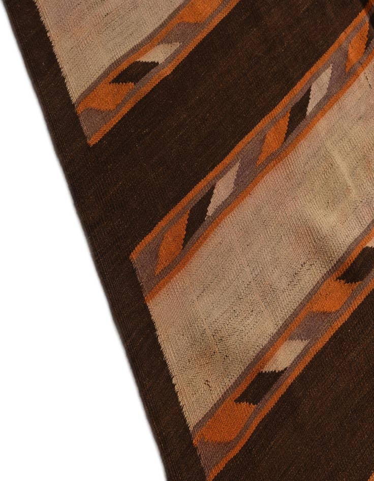 Detail image of 4' 7 x 13' 1  Hand Woven Kilim Modern Wool Runner Rug