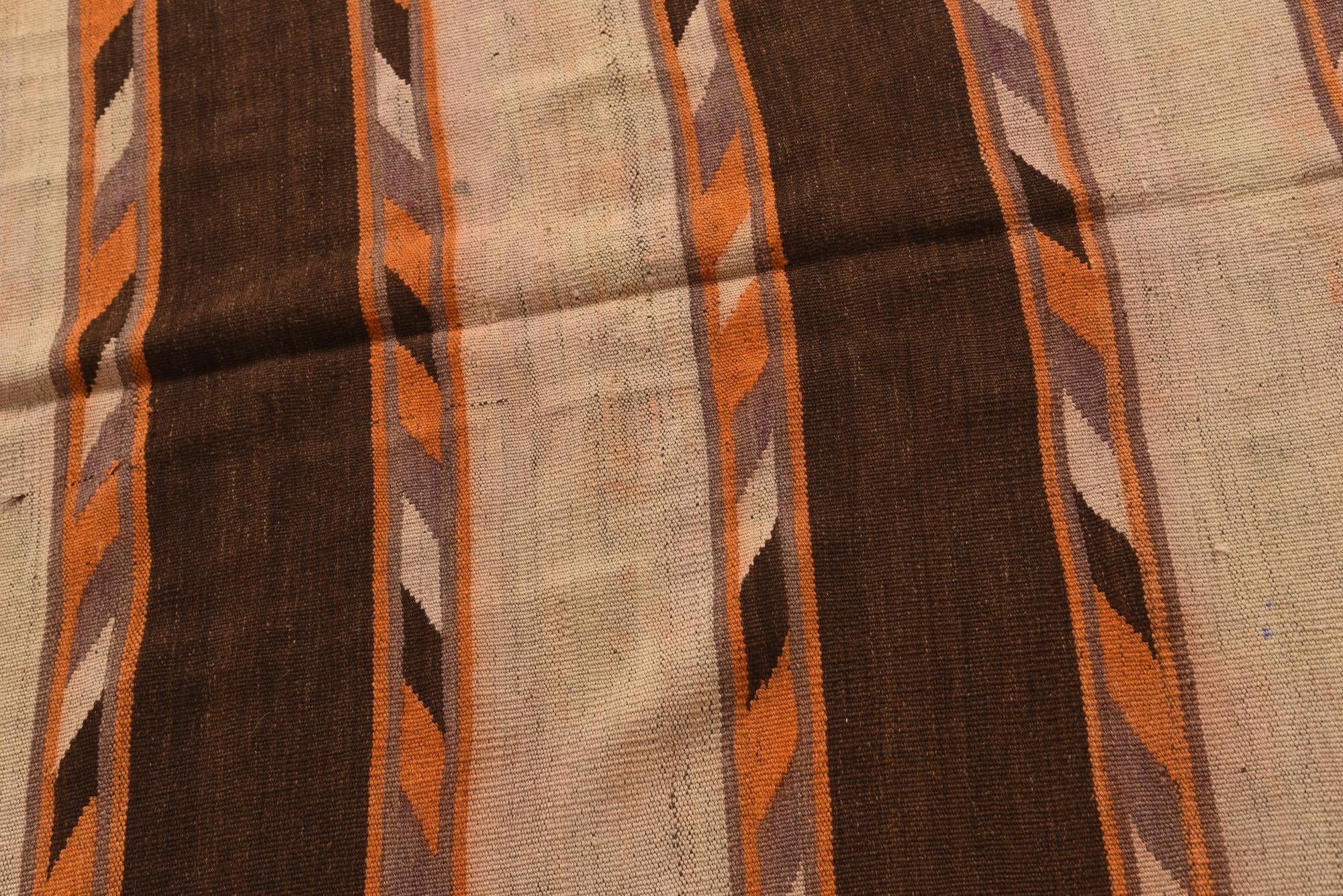 4' 7 x 13' 1 Hand Woven Kilim Modern Wool Runner Rug