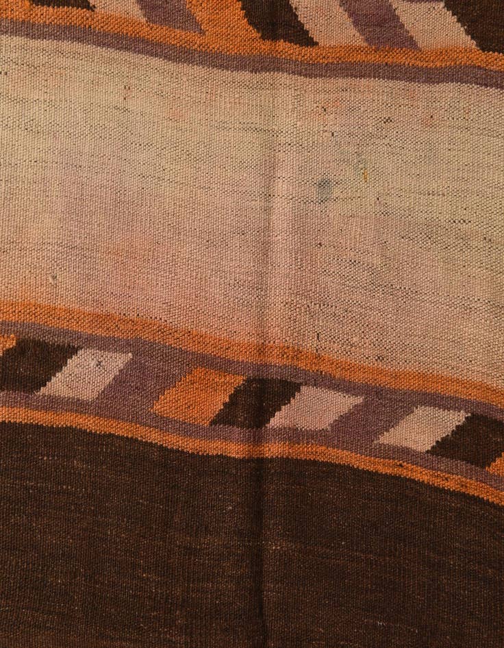 Detail image of 4' 7 x 13' 1  Hand Woven Kilim Modern Wool Runner Rug