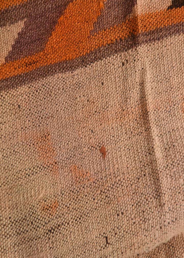 4' 7 x 13' 1 Hand Woven Kilim Modern Wool Runner Rug