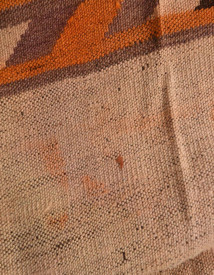 Detail image of 4' 7 x 13' 1  Hand Woven Kilim Modern Wool Runner Rug