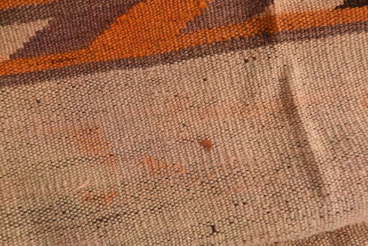 4' 7 x 13' 1 Hand Woven Kilim Modern Wool Runner Rug