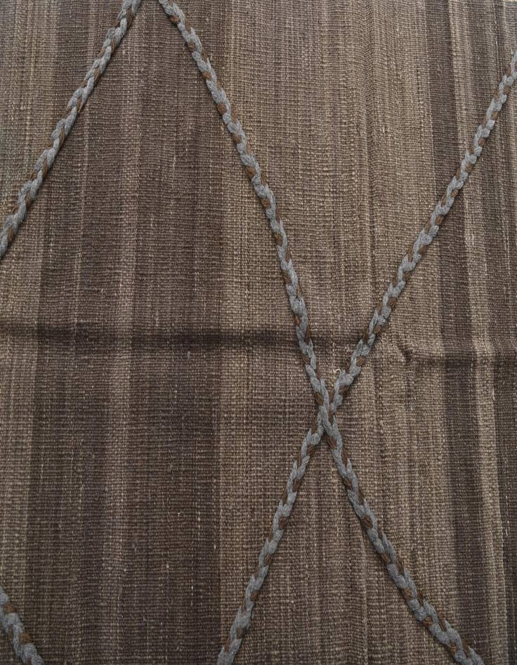 Detail image of 2' 6 x 8'  Hand Woven Kilim Modern Wool Runner Rug